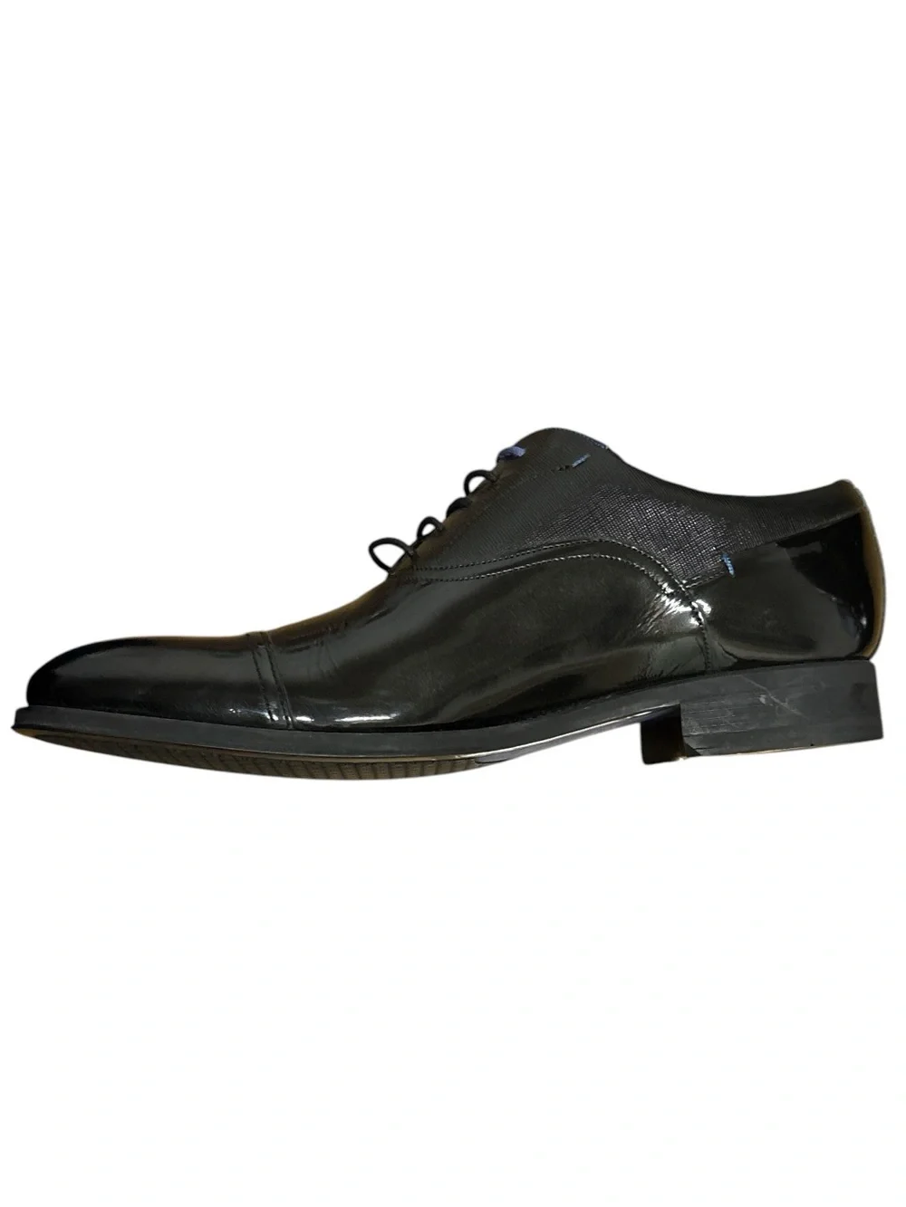 Ted Baker London Fharenh Black Leather Cap Toe Oxford Shoes US 10 Like New